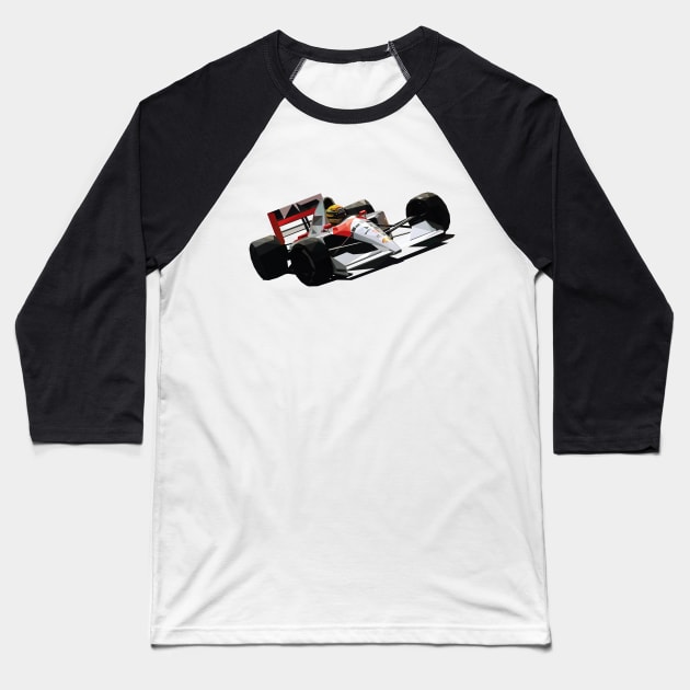 Senna F1 Baseball T-Shirt by pxl_g